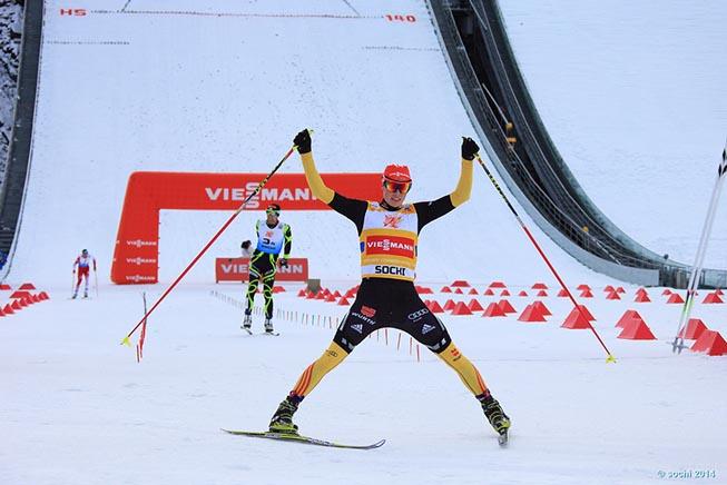 O combinado nórdico, como o próprio nome adianta, é uma mescla das provas de salto com o esqui cross crountry  / Foto: Divulgação Sochi 2014  